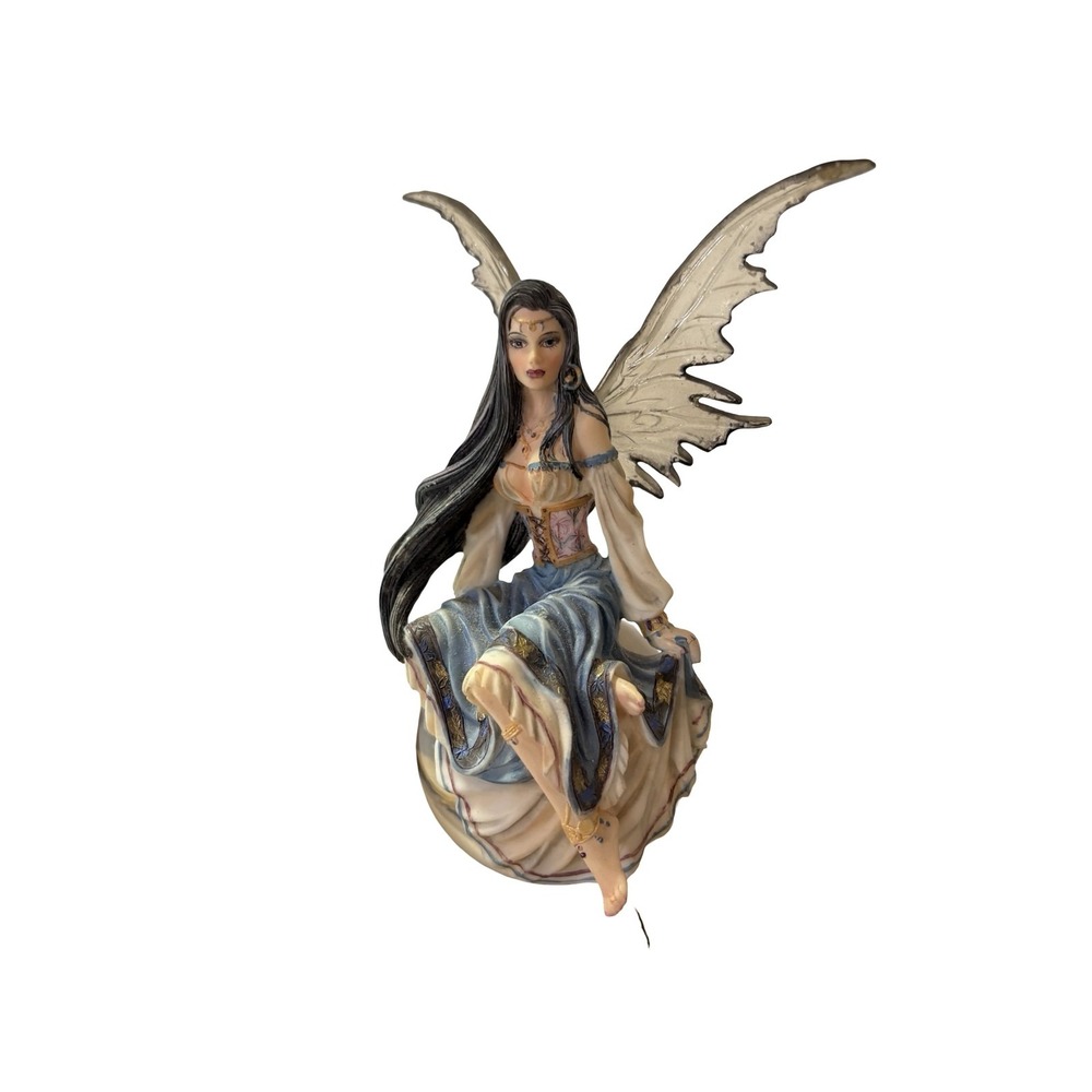 Munro "Luna" Fairy Figurine NT133 Fantasy Collectible Statue Sitting on Orb